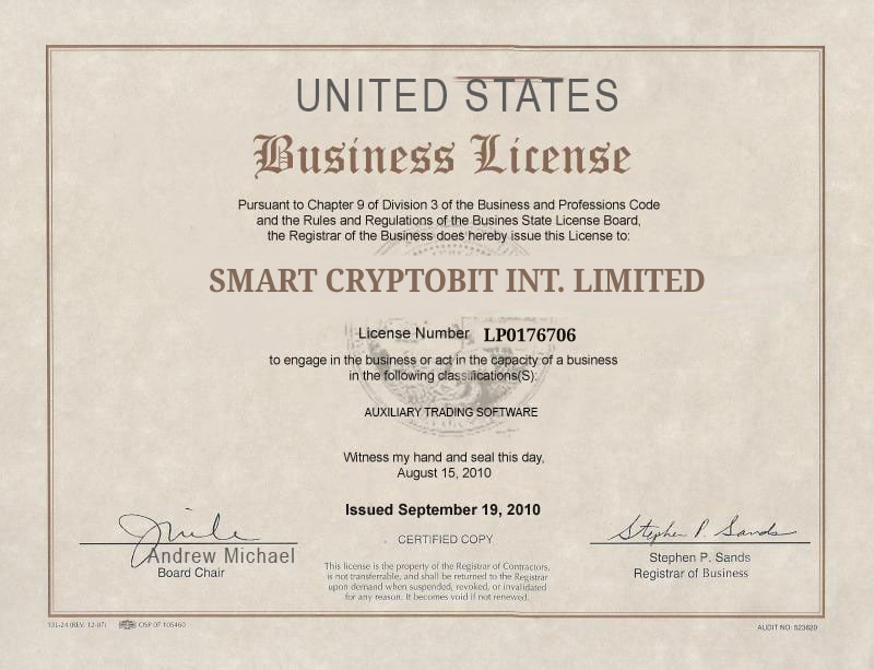 Company Registration Licence
